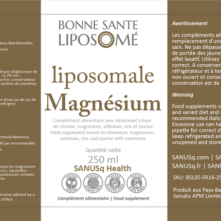 Liposomal Magnesium - 250ml | SANUSq Health